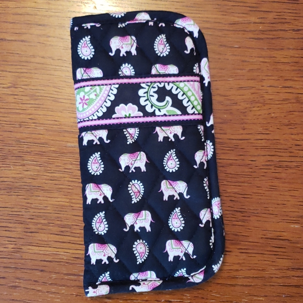 Vera Bradley Glasses Case Pink Elephants
